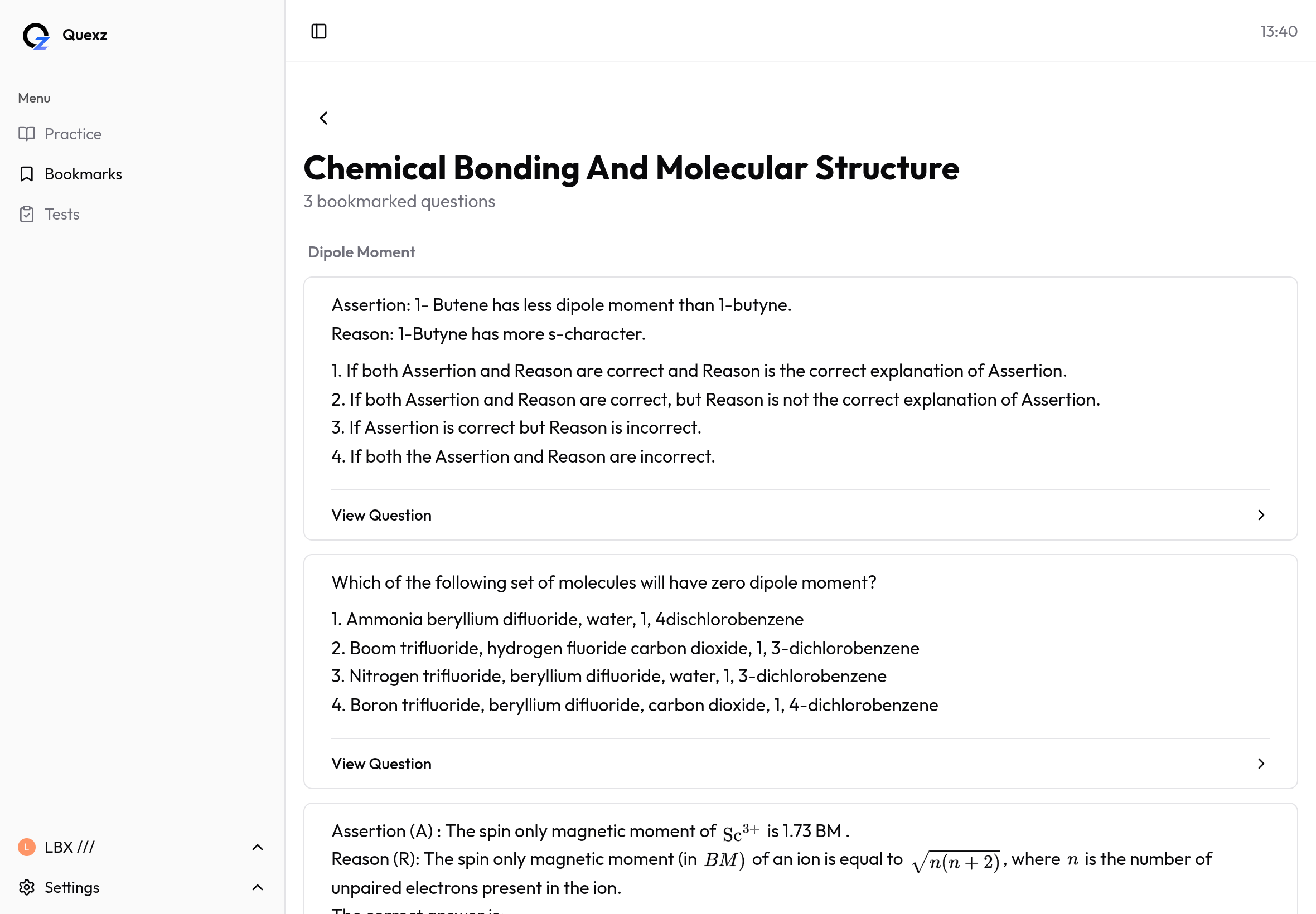 Bookmarks desktop screenshot